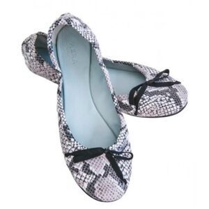 AERA Vegan leather Snakeskin Ballet Flats